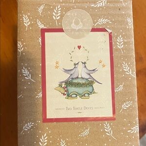 Department 56 Two Turtle Doves Ornament - Brown and White